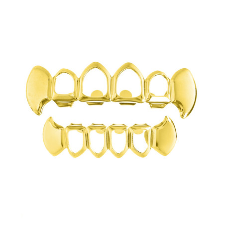Wampirze Grillz "Shadowfang Gold” Złoty Ornament