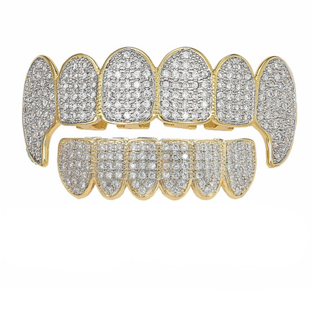 Grillz Dent "Royal Ice Gold" Ornement Or et Diamant 