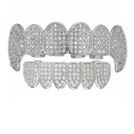Grillz Dent "Royal Ice Silver" Ornement Argent et Diamant 