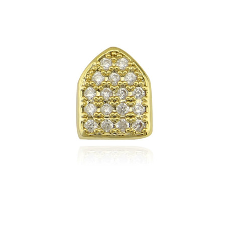 Grillz Dente "Gold Cathedral Royalty" Ornamento Ouro e Diamante