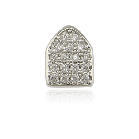 Grillz Dente "Silver Cathedral Royalty" Ornamento Prata e Diamante