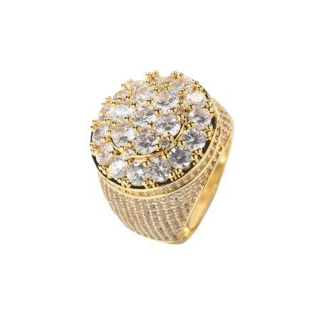 Men's Signet Ring "Golden Flower"