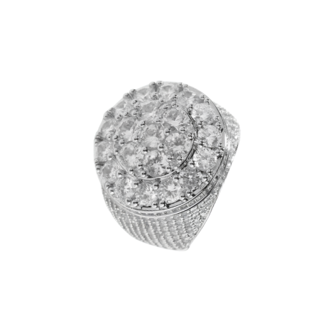 Chevalière Homme "Silver flower"