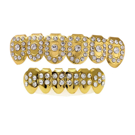 Grillz Tänder Dekoration Guld och Diamant "Royal Crown"