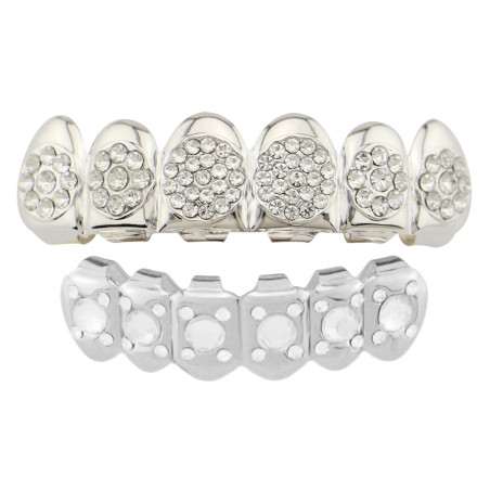 Grillz Dent "Imperial Shine" Ornement Argent et Diamant 